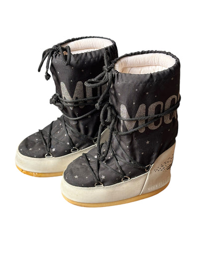 Moonboots noires argenté Cosmonaute 31-34